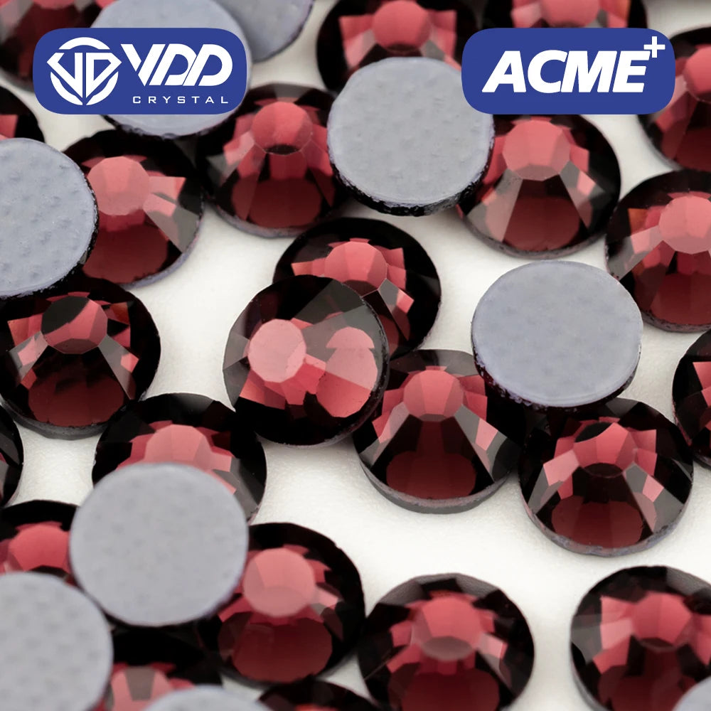 VDD 015 Burgundy ACME+Series Glass Rhinestones Crystal Hotfix Flatback Stones Diamond for Clothes Accessories Dress Decorations
