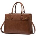 LOVEVOOK 15.6 17 Inch Laptop Handbags for Office Ladies Large Leather Tote Work Bag Women Waterproof Business Computer Briefcase
