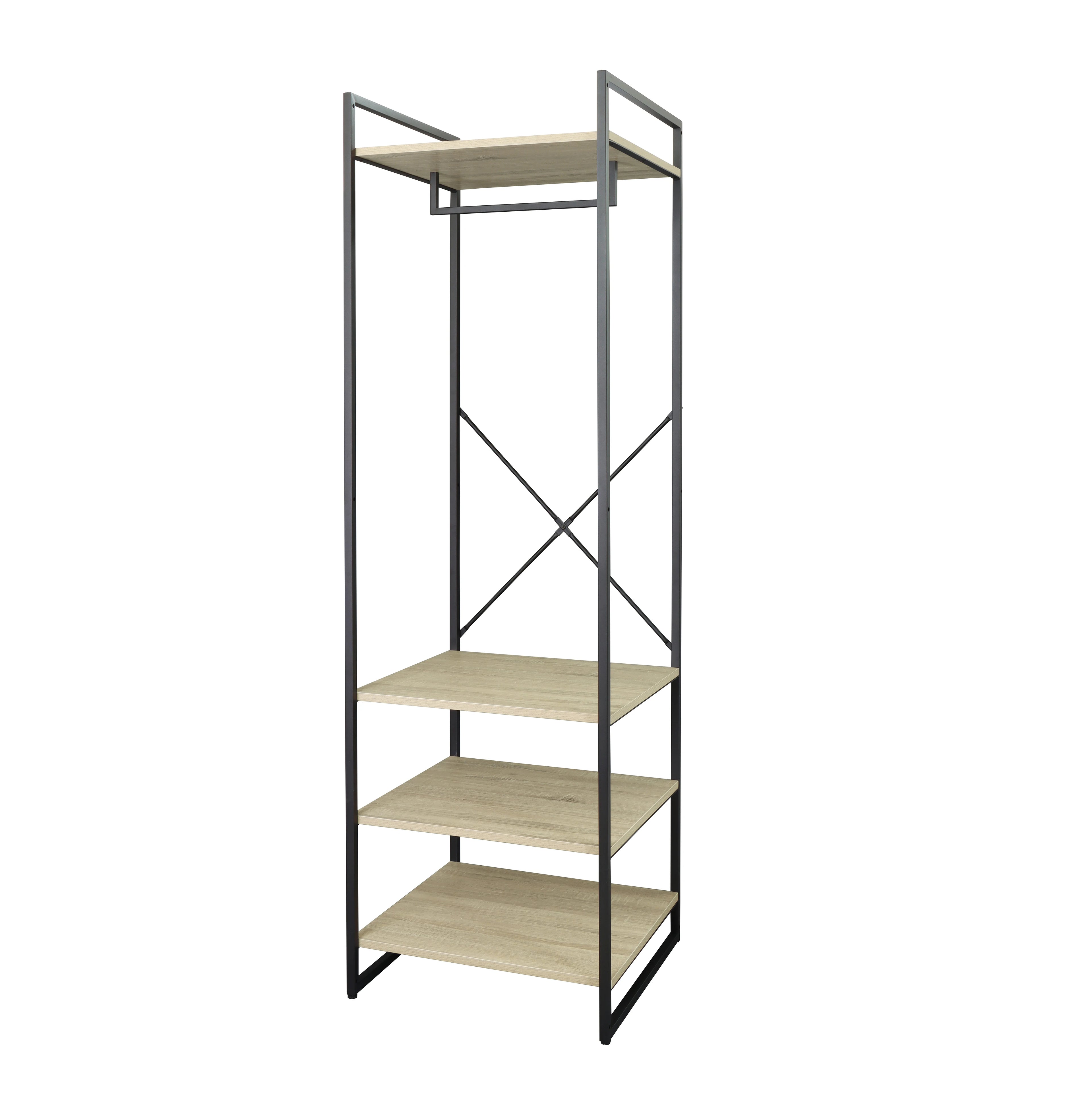 Better Home Steel Wardrobes Modern-Style Minimalist Extendable 3-Layer Bedroom Closet for Bedroom and Living Room