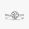 Ailmay Shining Irregular Cubic Zirconia Fashion 925 Sterling Silver Round Rings for Women Wedding Statement Fine Silver Jewelry
