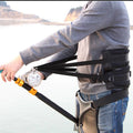 Sea Fishing Belt Rod Holder Aluminum Heavy Duty Deep Sea Fishing Rod Holder Distribute Fighting Belt