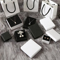 Tongxin Hot Style Classic Small Earrings Jewelry Box Custom Logo Gift Packaging Box White Set Fashion Bracelet  Box Packaging