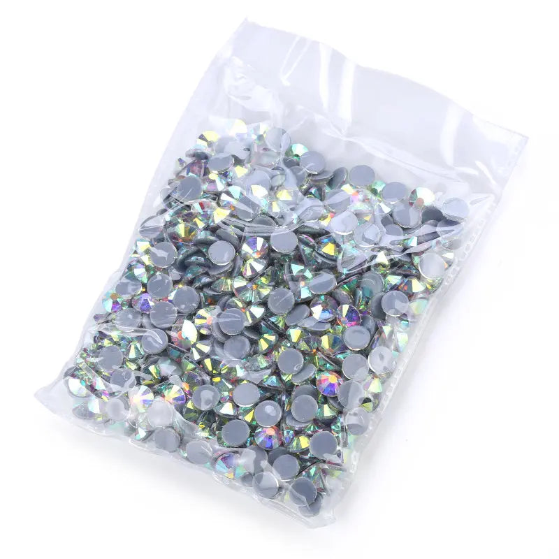 Pujiang Crystal Ab SS3-SS40 Hot Fix Clear Flatback Strass Sewing Rhinestones Hotfix Transfer DMC Stones for Fabric Garment