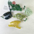 New Design Ginkgo Leaf Shape Hairgrips Lotus Leaf Acetic Acid Hair Accessories Women Elegance Acetate Frog Haarklammer for Girls