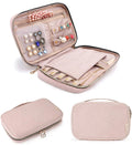 OEM Custom Print Portable Handmade Travel Zipper Jewelry case Rings Earrings Necklace Jewelry Box