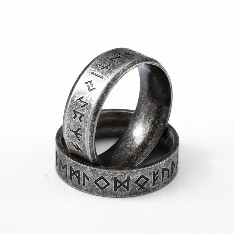 Viking Odin Valknut Ring Vintage Nordic Mythology Stainless Steel Protection Amulet Jewelry Viking Rings