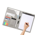 Wholesale A4 Portable Leather Portfolio Custom Printing File Folder Multi Function File Organizer