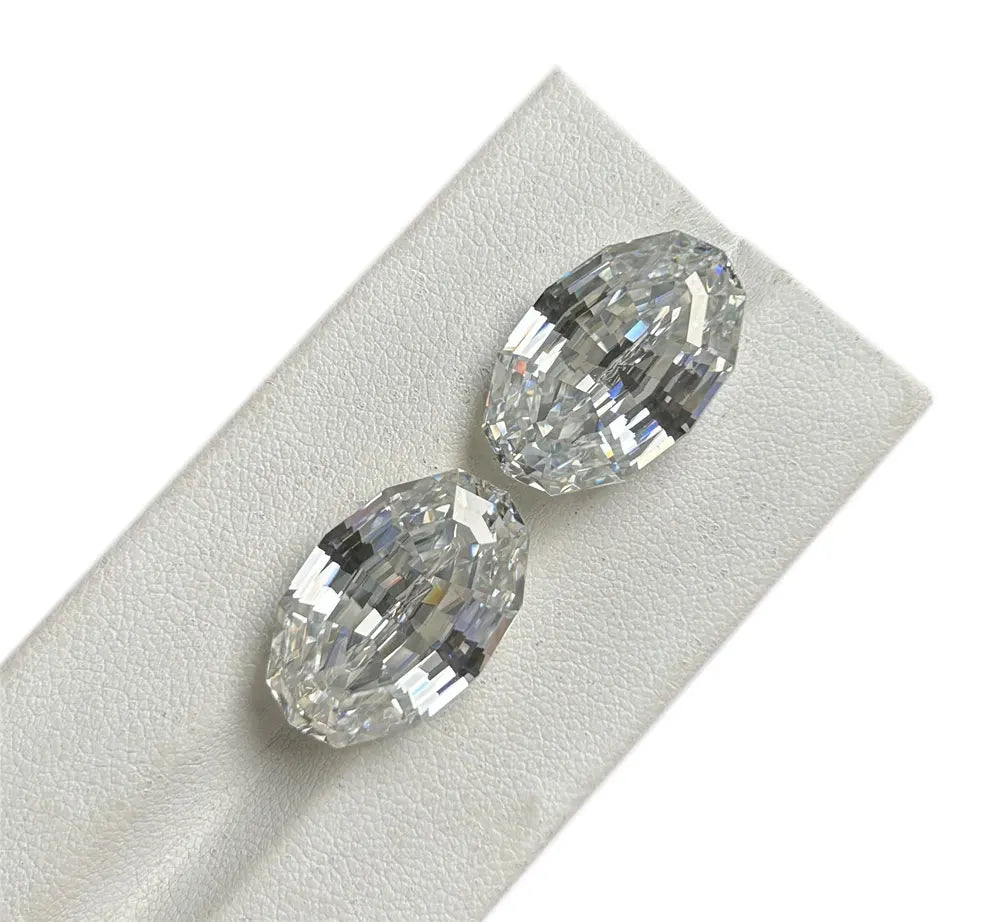 Oval 13x20x9mm Big Size 16 Carat Fancy Cut Lab Grown D VVS1 Moissanite GRA Diamond Gemstones