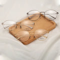 Classic Round Metal Frame Myopia Eyewear Fashion Retro Optical Glasses Ultralight Eyeglasses