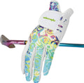 Golf Factory Wholesale Direct Sale Breathable Cabretta Leather Lambskin Gloves Printed Pattern Custom logo Golf Gloves for Women