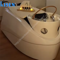Kisen Fat People Used Shampoo Massage Bed Electric Automatic Salon Table Head Spa Chair Led Light with Ceramic Sink
