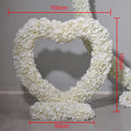 Hot Sale Marry Me Heart Shaped Floral Wedding Decor Arch White Red Artificial Silk Rose Heart Flower heart arch frame