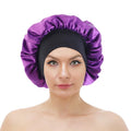 Gathertop Wholesale Hair Accessories Custom Logo Bonnet Solid Sleep Hat Bonnet Elastic Band Turbans Satin Bonnets for Women Men