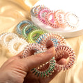 2025 Wholesale Women Fashion Elastic Telephone Wire Line Hair Tie Spiraled Hair Band