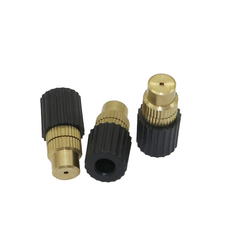 Brass Adjustable 6mm Fog Spray Misting Nozzles Sprinkler Irrigation Cooling Atomizing Nozzle