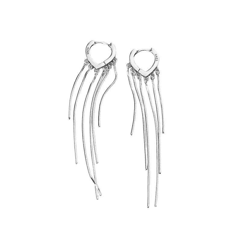 Fashion New Hot Sell Trendy 925 Sterling Silver Retro Heart Earrings for Women Real Silver Initial Earrings