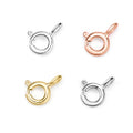 High Quality 925 Silver Spring Clasp 5mm-8mm Wholesale Metal Cord Ends Jewelry Findings & Components for Necklace Bracelet