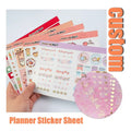 Custom Cute Planner Sticker Sheet Manufacturer Gold Foil Kiss Cut Kawaii Sticker Sheets for Journals Planner