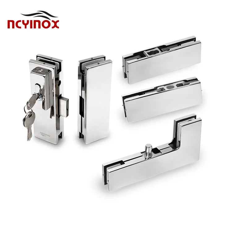 Tempered Glass Door Accessories Glass Swing Door Aluminum Top Patch Fitting