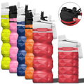Collapsible BPA Free Silicone Water Bottle Portable Leakproof Easy Clean Travel Friendly Silicone Water Bottle