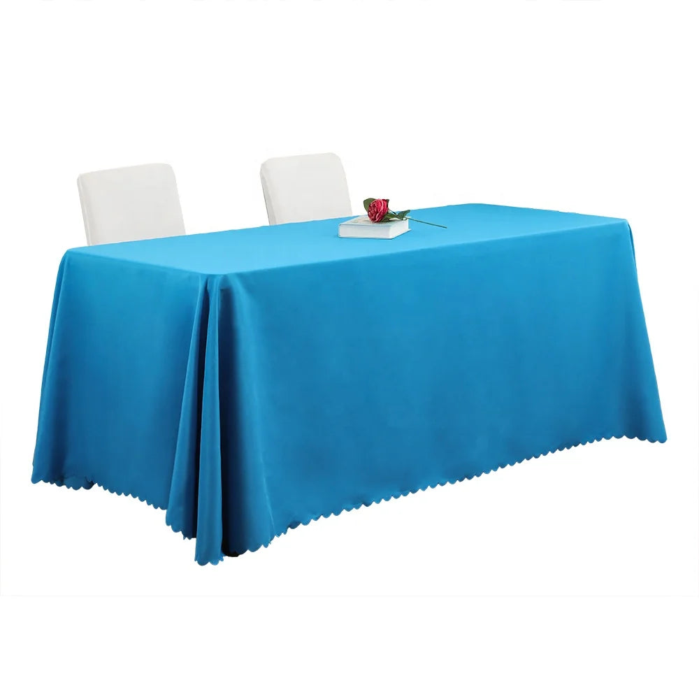 Wrinkle Free Fabric Washable Polyester Table Cover for Wedding