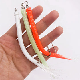 DORISEA Stainless Steel Sea Fishing Holographic Tubed Eel Hooks for Octopus-Super Strong