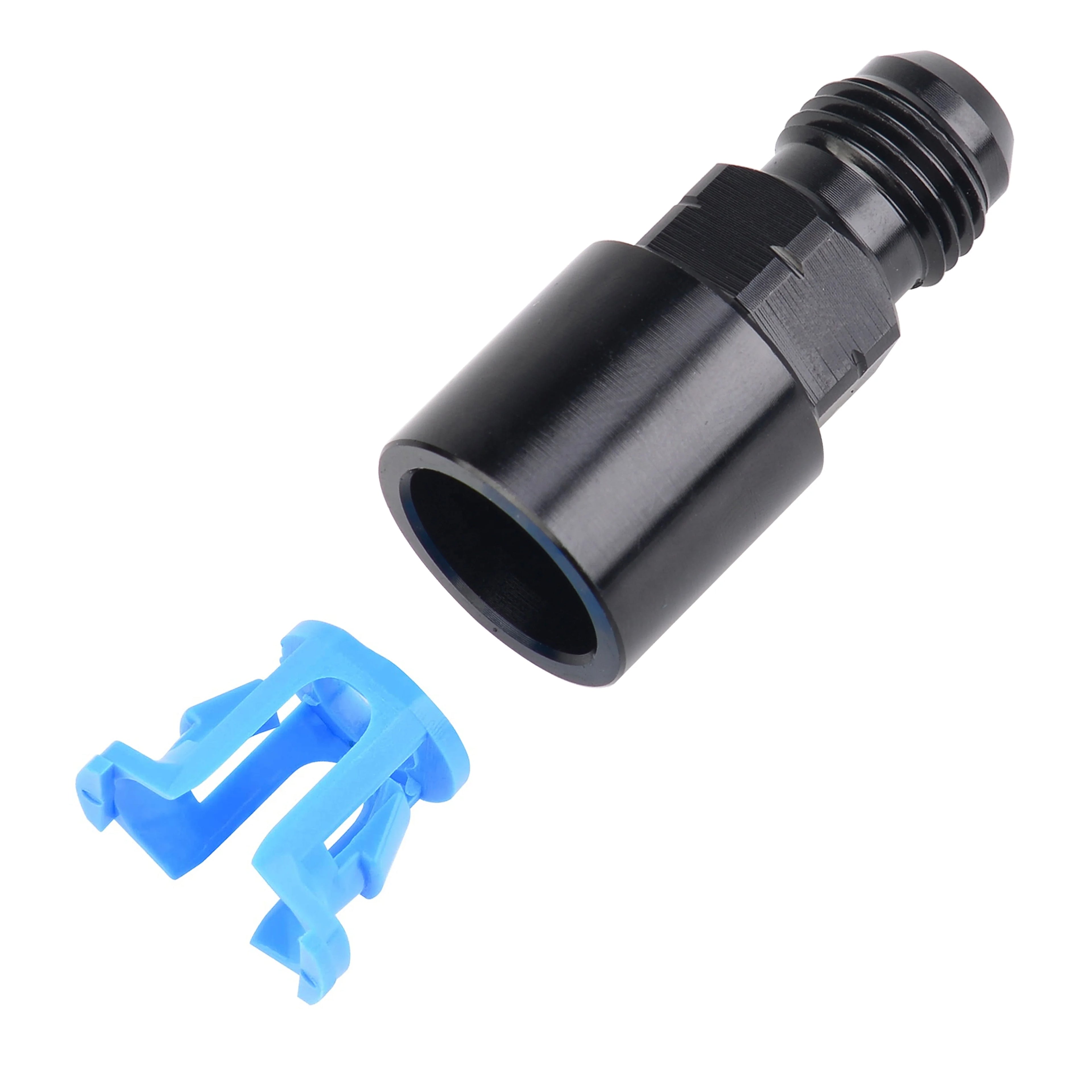Aluminium Black Oxidation SAE Quick-Disconnect Female Push-On EFI Fitting Connector 6AN AN6 Male 5/16\" 3/8\" Oil Pipe Fittings