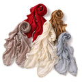 Ethnic Accessories Wholesale Malaysia Pearl Side Scarf Solid Color Tudung Women Shawls Premium Indonesia TR Cotton Hijab