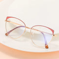 DOISYER Hot Selling Trendy Cateye Computer Eyewear Anti Blue Light Metal Frame Glasses Solid Design for Gaming Fashion TR90