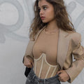 Custom Underbust Waist Trainer Hollow Out Breathable Korsett Women Sexy Vintage Corsets and Bustiers