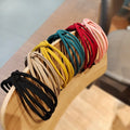 Korean Hairband Women Solid Hair Band Knitted Multi Stripe Shape Hairband Girls Hair Accessories