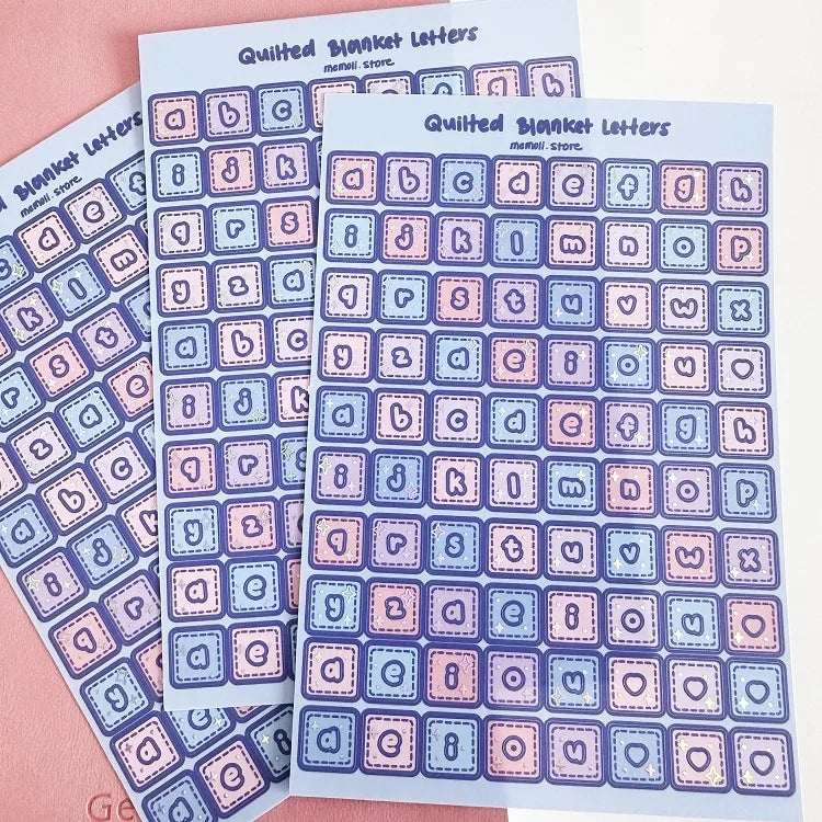 Custom Print Transparent Pvc Cute Holographic Foil Silver Gold Vinyl Korean Letter Sticker Sheets