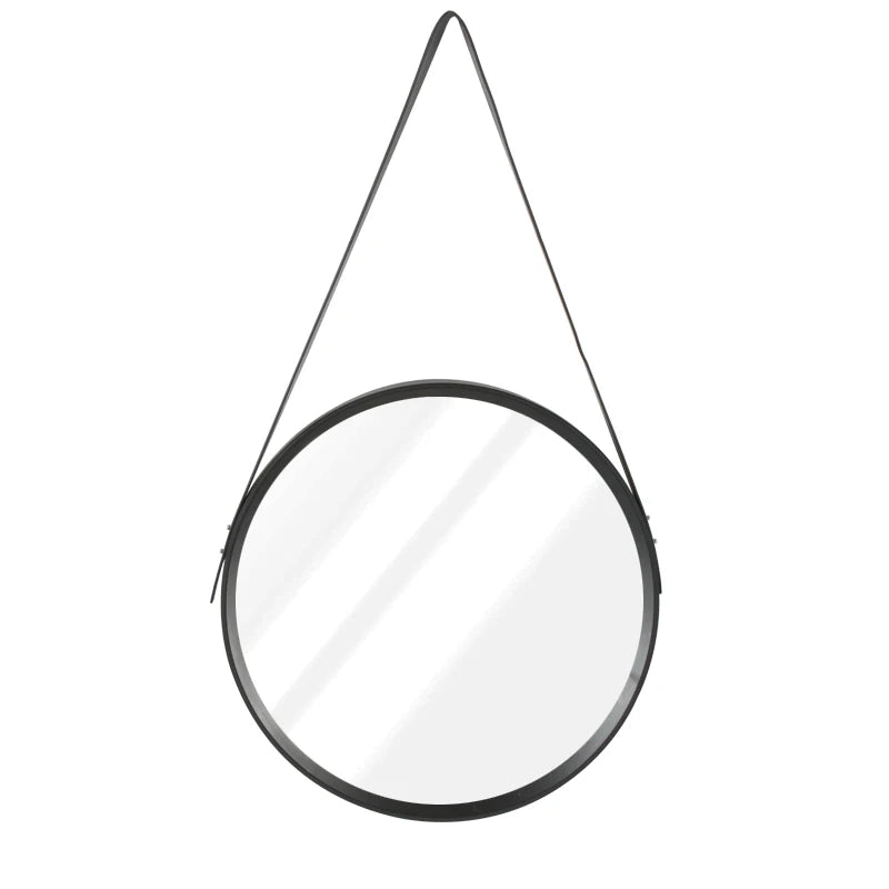 Jinn Home Modern Style Wall Hanging Vanity Mirror with Belt Glass Decorative Mirror