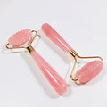 2026 Factory Direct Green Facial Roller Pink Jade And Gua Sha Set Mini Rose Quartz Roller