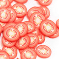 Wholesale 4mm Tomatoes Slices Polymer Clay Simulation Vegetable Slime Filler DIY Nail Art Decor Phone Case Ornament Accessory