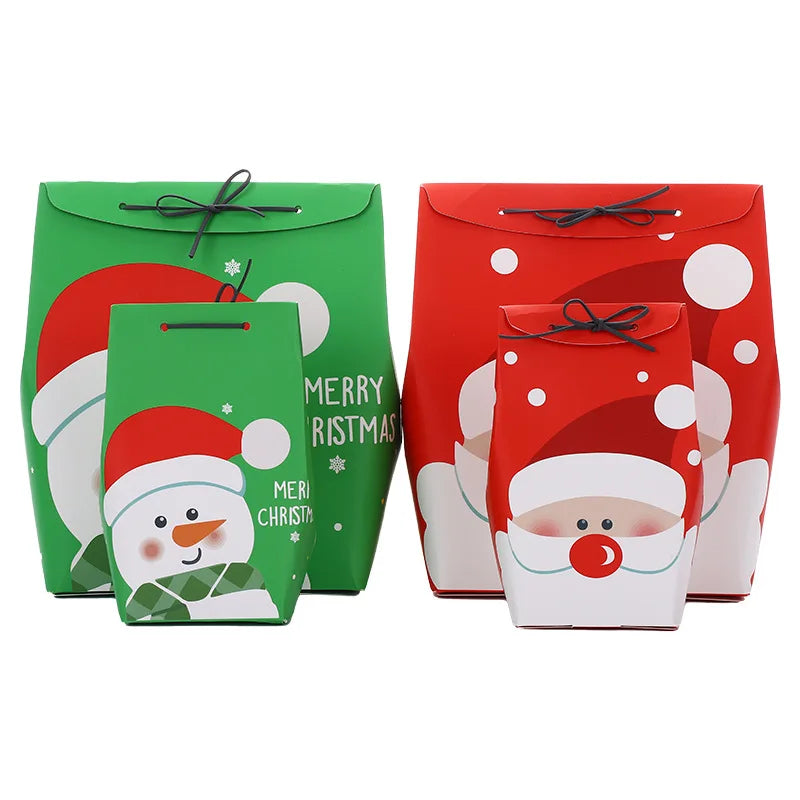 Christmas Gift Packaging Custom CMYK Colorful Printing Art Paper Bags with Embossing and Matt Lamination for Candy