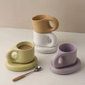 Hot Selling Nordic INS Style Fat Mug 5 Lovely Color Lovers Coffee Mug Butterfly Office Ceramic Mug