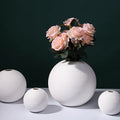 Nordic White Ceramic Vase Modern Home Living Room Soft Decorations Floor Vase with Dried Flowers and Budpot Wholesale