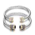 Hot Sale Stainless Steel Bangle Cable Wire Twisted Cuff Bangles & Bracelets for Women Men Couple Jewelry Gift Wholesale