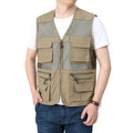 LAYENNE Multi-pocket Quick-drying Man Work Cargo Oversized Photographer Black Mesh Utility Windproof Outdoor Fishing Men's Vest