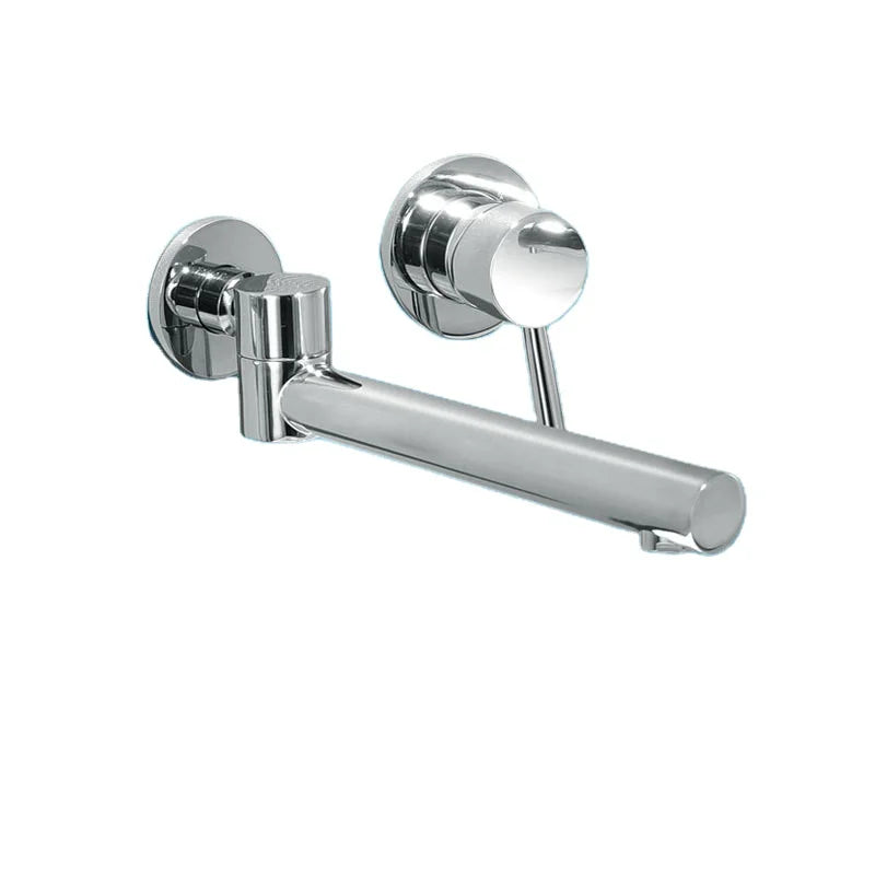 Wall Mounted Wash Basin Mixer Tap Bathroom Bathtub Faucet Combo with Hot Cold Valve