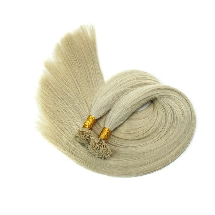 100% Human Virgin Remy Double Drawn Hair Extensions Full Cuticles U Tip with Stable Beads Smooth Shinny