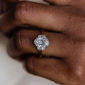 Jovovasmile  2.9 Carat 11x7mm Crushed Ice Hybrid Oval 18K Yellow Gold Moissanite Wedding Ring for Woman Engagement