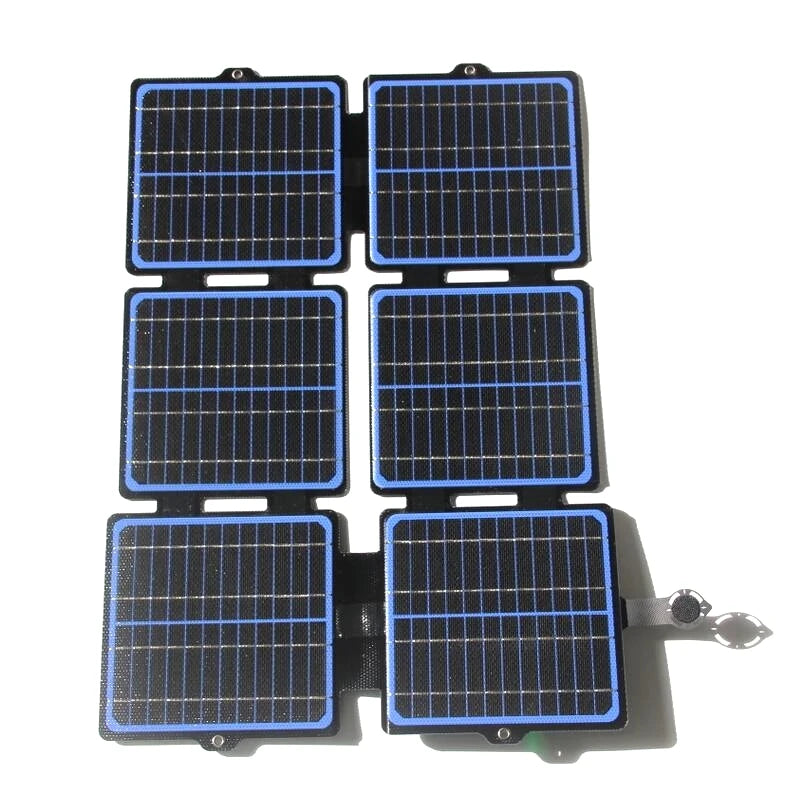 BUHUSHUI 30W 12V/5V ETFE  Portable Foldable ETFE Solar Panel Charger Super Slim Waterproof