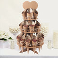 3 Layers Wedding Confetti Cone Holder Stand Kraft Paper Tower Petals Stand Tray Box Holder for Wedding Decoration