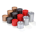 Wholesale Food Safe Tinplate Air Tight Lever Lid Round Tea Tin 100g Silver Gold Red Black 99Dx145mm Beverage Use