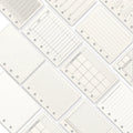 100gsm M5 5 Holes Refill Paper InsertsLined Blank Dotted Grid Daily Weekly Monthly 50 Sheets Recycled Loose-Leaf Inner Paper