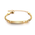 New Punk 18K Gold Plated Stainless Steel Chain Geometric Splicing Bracelet Love Couple Bracelet Fashion Versatile Jewelry