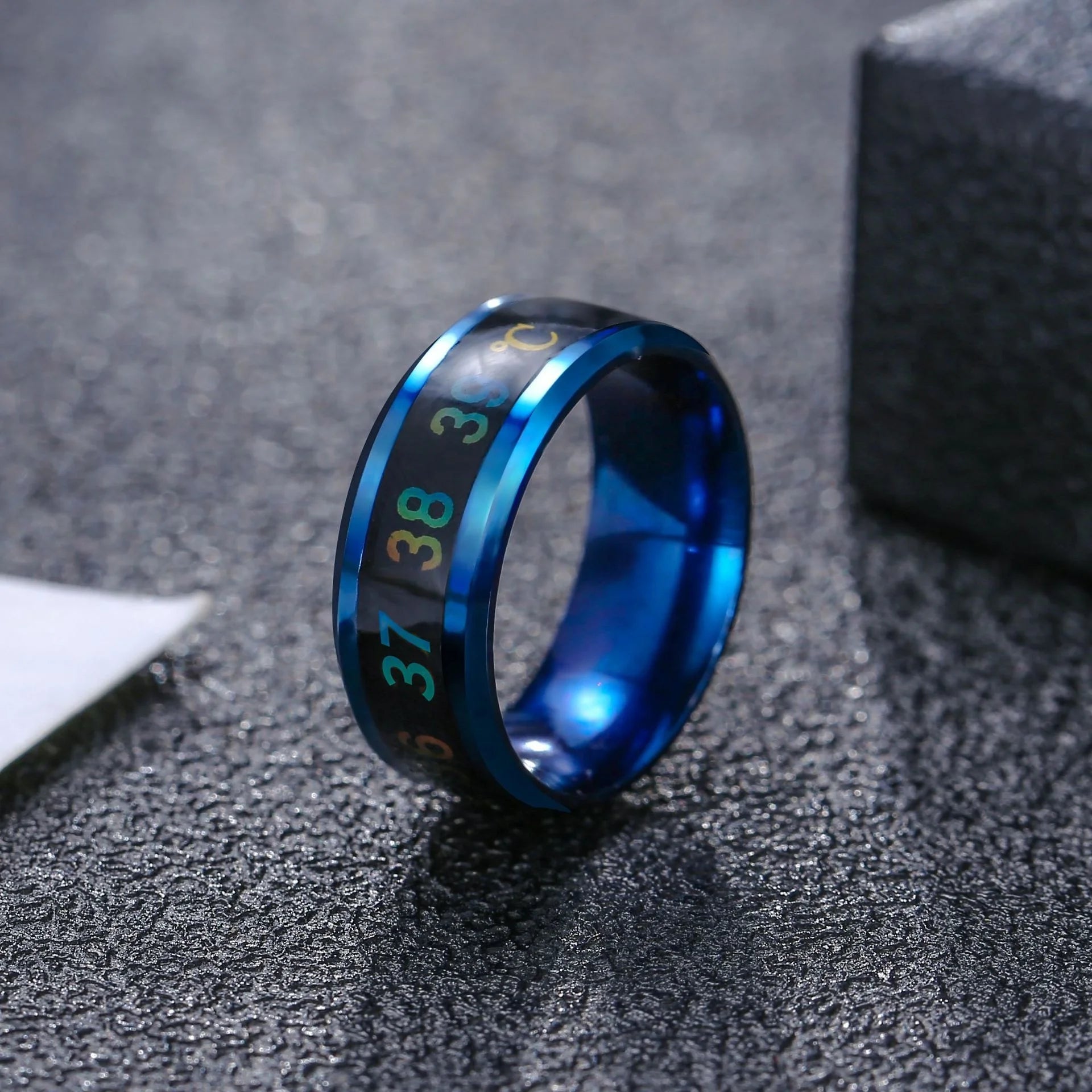 GT 2022 Anillos Giratorios  Newest Jewelry Fahrenheit Stainless Steel Ring Women Multi Colorful Centigrade Finger Rings Women