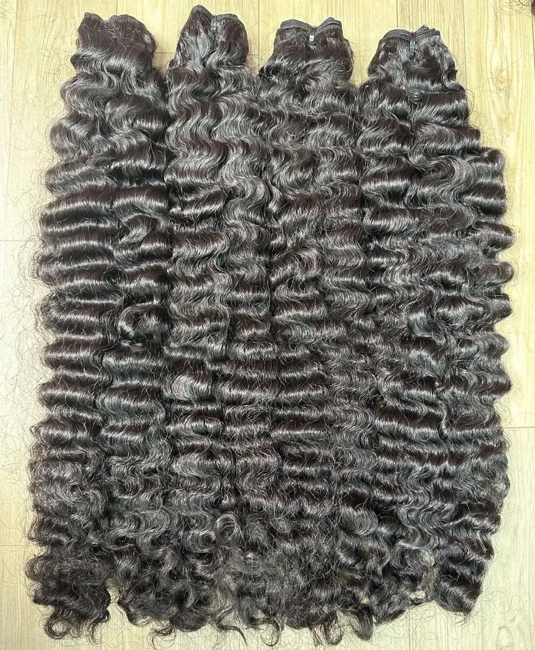 Unprocessed Burmese Curly Hair Bundles 100% Raw Vietnamese Hair Vendors Natural Body Wave Bone Straight Human Hair Extensions